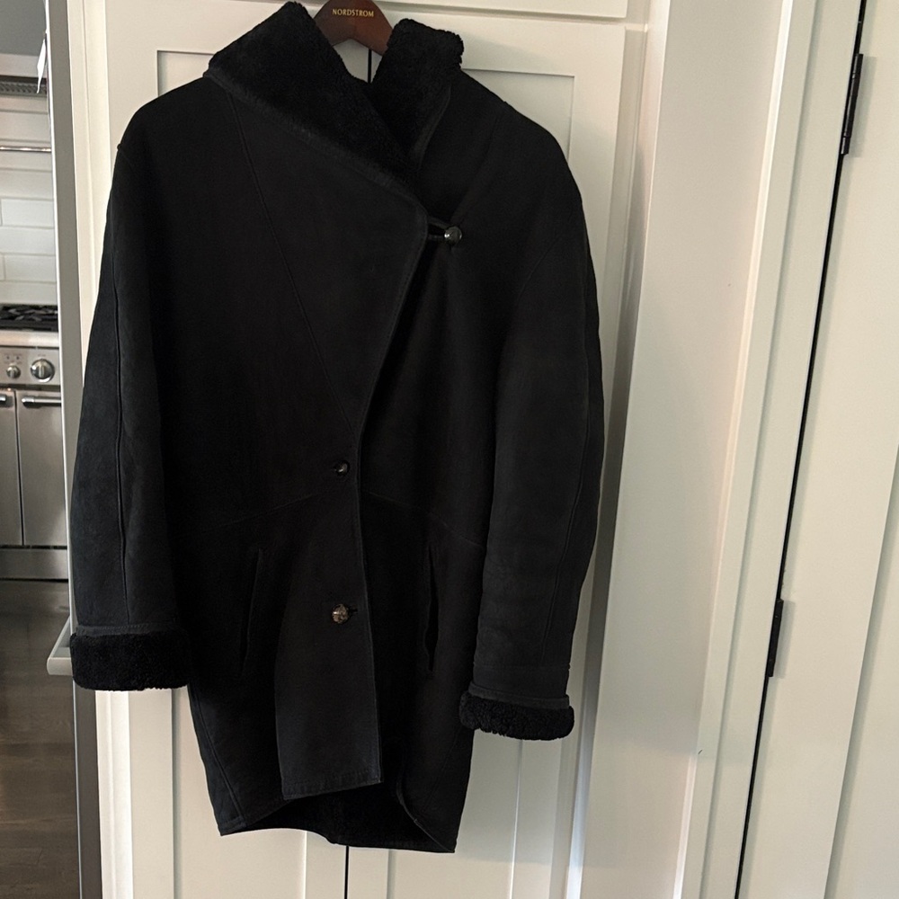 Black Shearling Coat